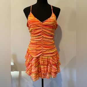 NWT Wild Fable Orange Ruffle Dress